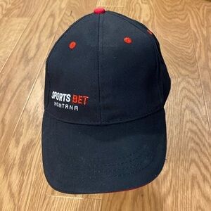 SPORTS BET MONTANA HAT BLACK  STRAPBACK ADJUSTABLE NWOT